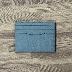 Coach Gray Leather Card Holder